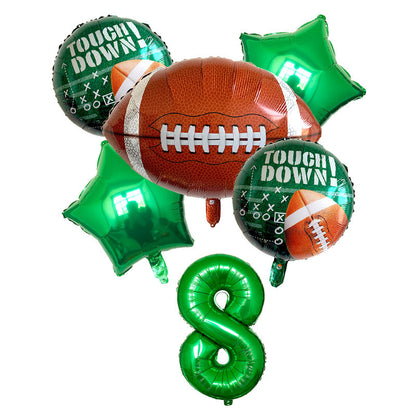 American Football Rugby Theme Sports Carnival Aluminum Film Balloon