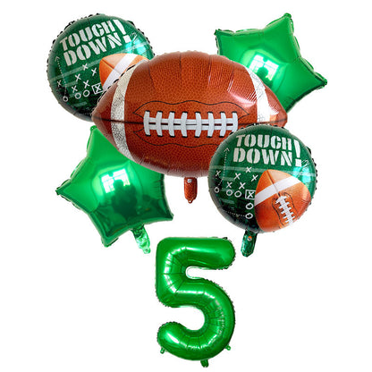 American Football Rugby Theme Sports Carnival Aluminum Film Balloon